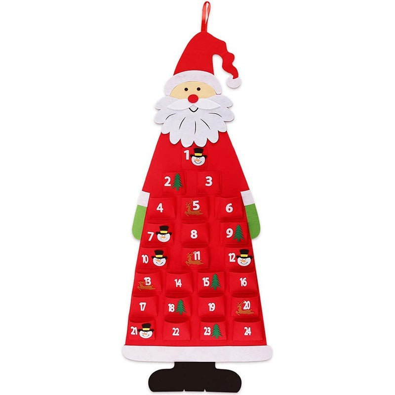 Advent Calendar Fabric Christmas Hanging Pendant Santa Claus Felt Ornaments DIY Advent Calendars Christma Decoration Christmas Advent Calendar Fabric Christmas Hanging Pendant Santa Claus Felt Ornaments DIY Advent Calendars Christma Decoration Christmas